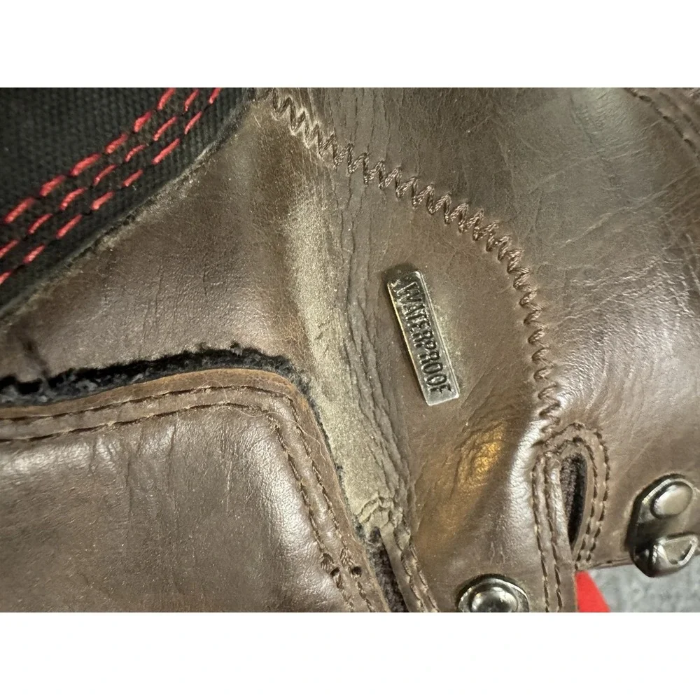 Wolverine Steel Toe Work Boots Mens US 11 Black Red Leather ASTM EH W10074